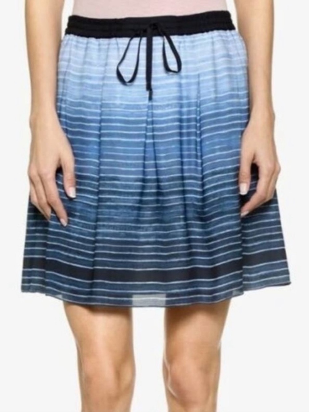 Vince Blue Silk Skirt